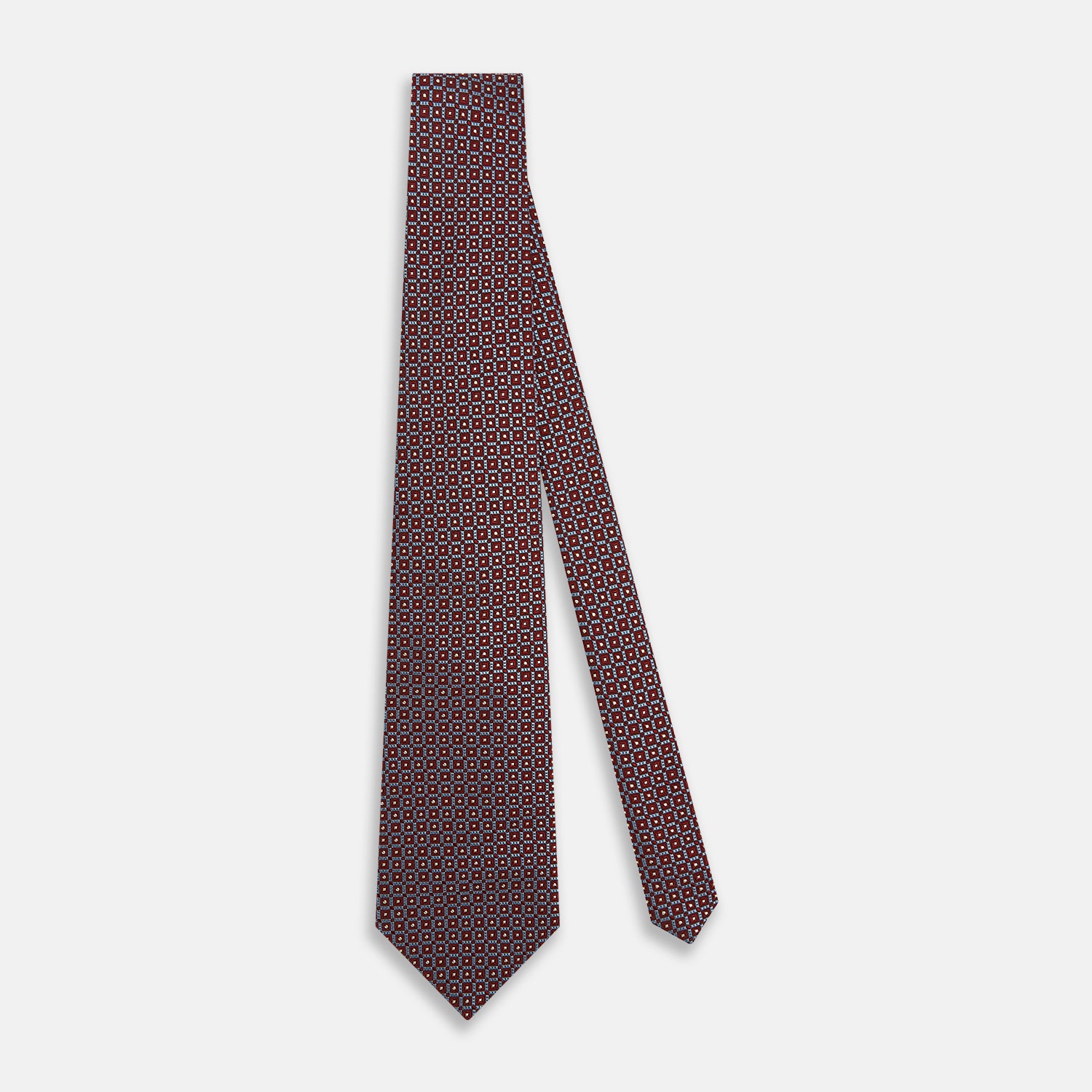 View 2 of product Burgundy Diamond Silk Tie