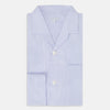 View 5 of product Pale Blue Hairline Stripe Pyjama Shirt