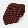 View 1 of product Burgundy Geometric Motif Silk Tie