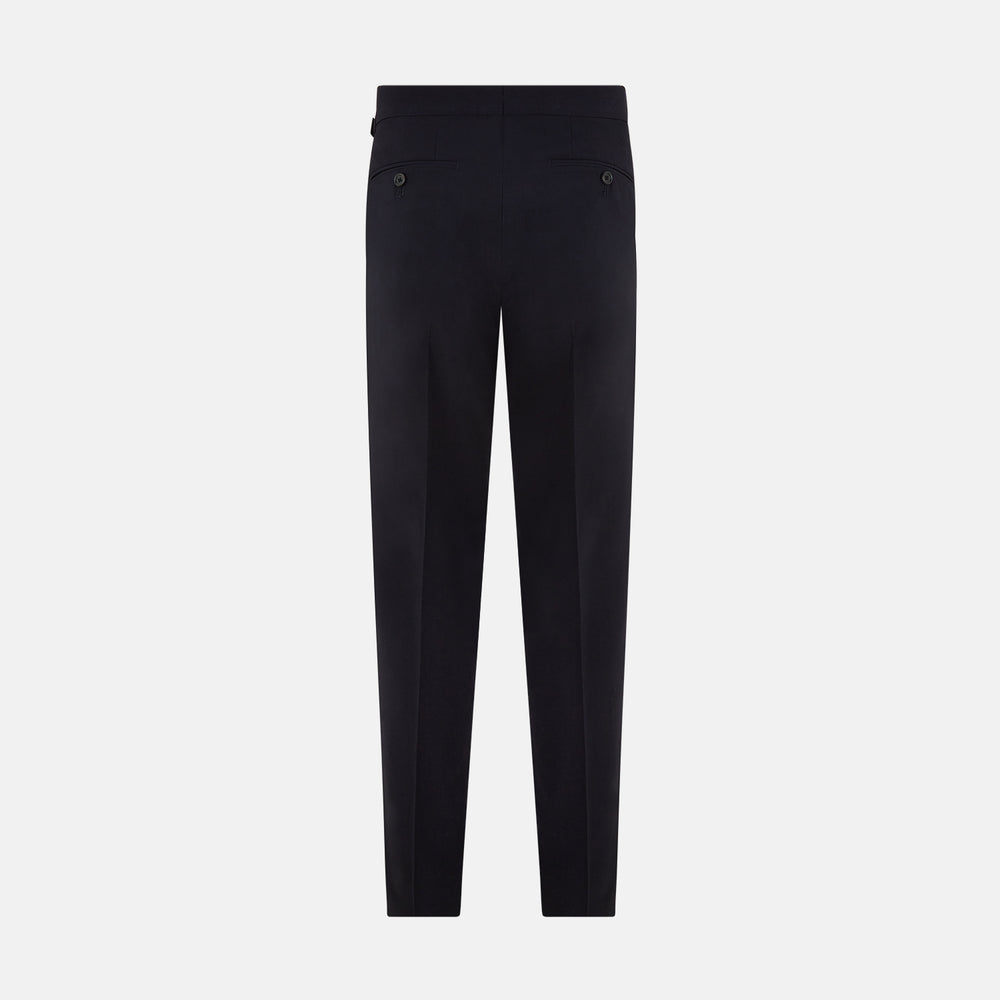 Midnight Blue Wool Henry Trousers