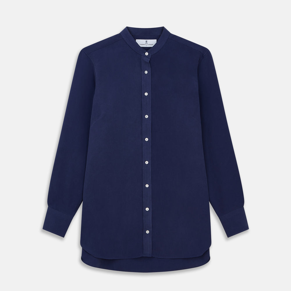 Blue Soft-touch Silk Lauren Shirt