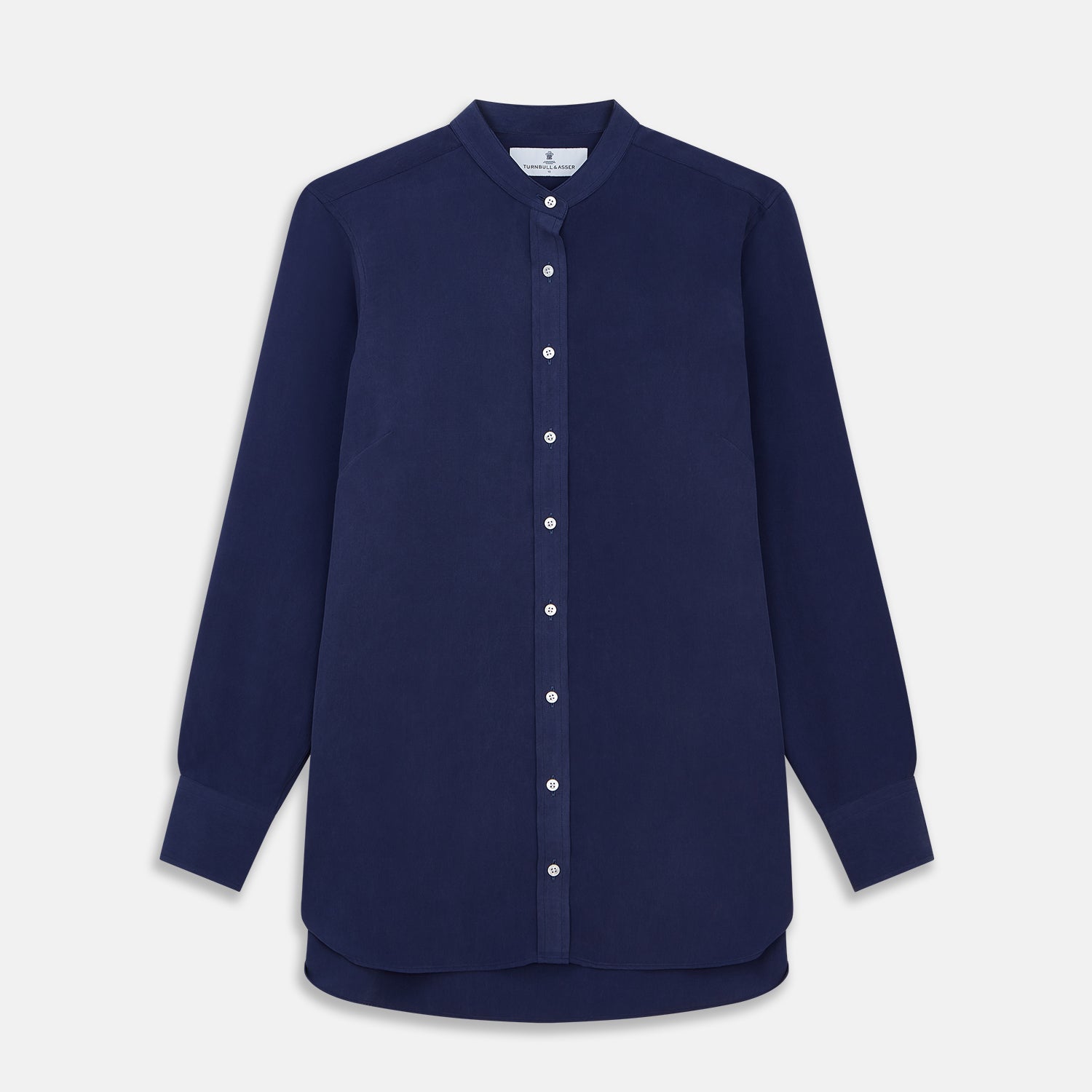 View 1 of product Blue Soft-touch Silk Lauren Shirt