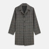 View 1 of product Grey Multi Check Wool Bernard Car Coat
