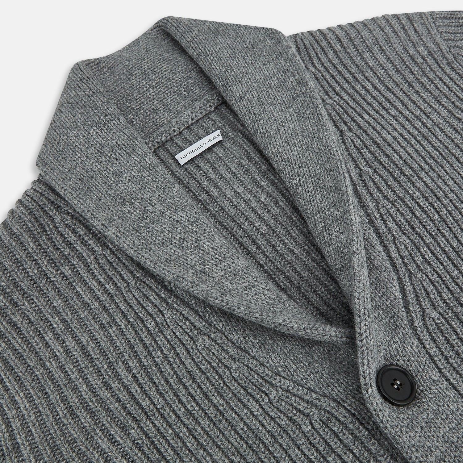 View 2 of product Grey Melange Cashmere Shawl Collar Cardigan