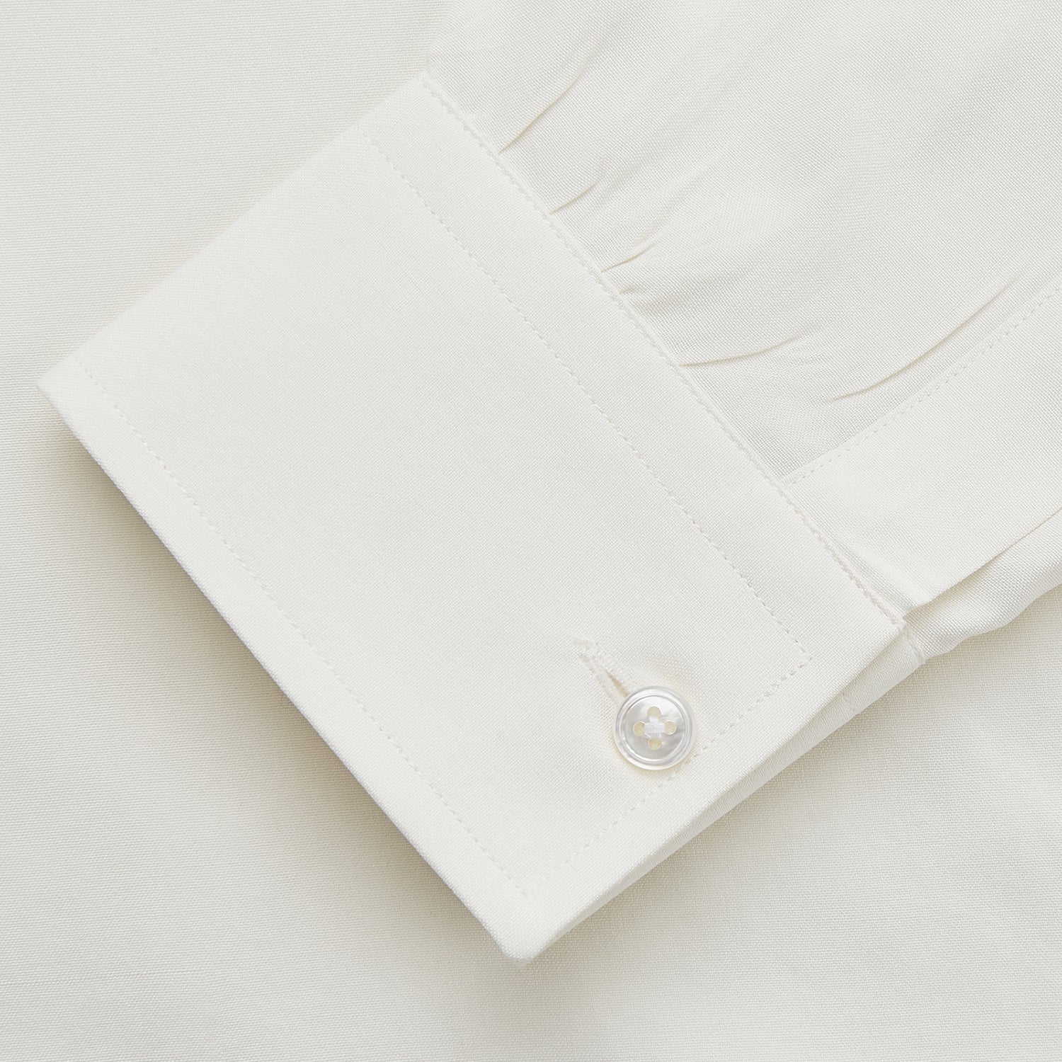 View 3 of product Cream Silk Long Point Embroidered Eamon Shirt