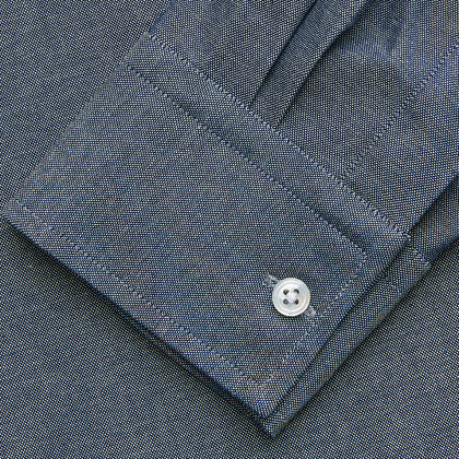 Plain Blue Oxford Cotton Weekend Fit Blake Shirt Image 2