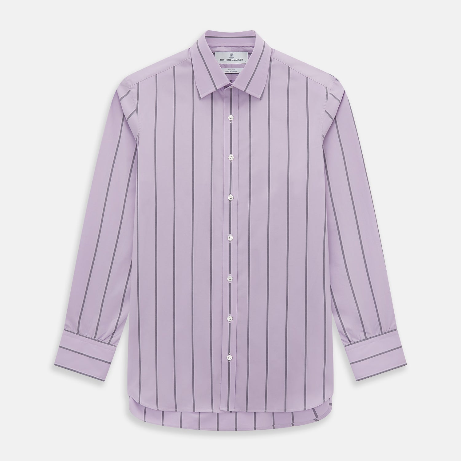 Turnbull & Asser Lilac Track Stripe Mayfair Shirt