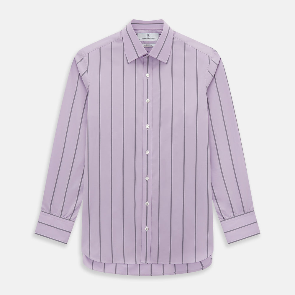 Lilac Track Stripe Mayfair Shirt