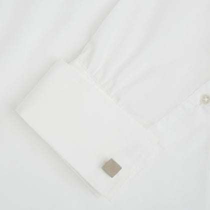 Silver Grid Square Cufflinks Image 2