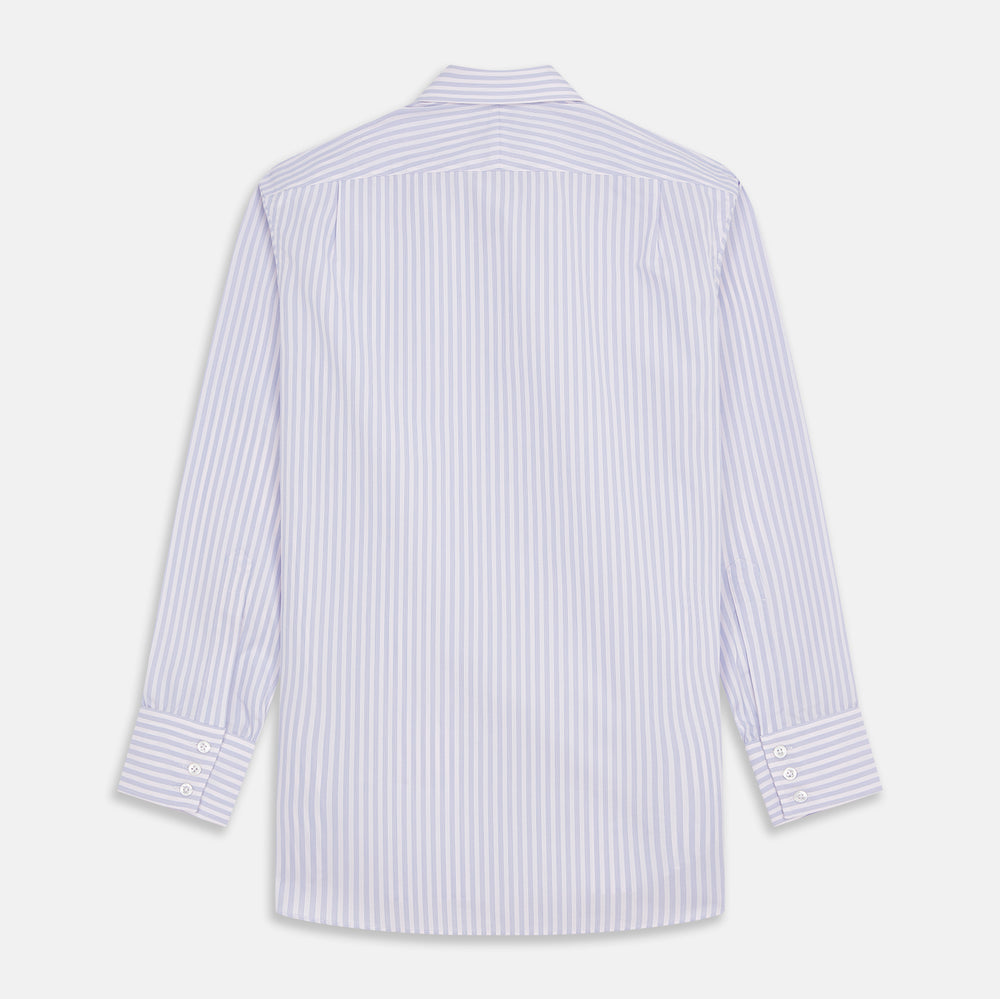 Lilac Stripe Cotton Regular Fit Mayfair Shirt