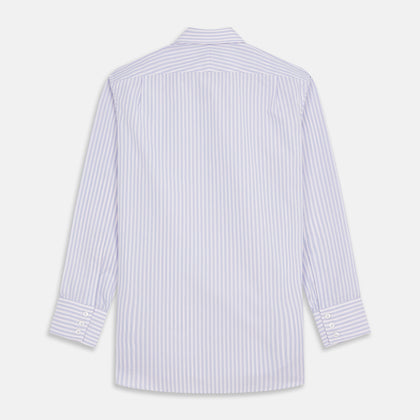 Lilac Stripe Cotton Regular Fit Mayfair Shirt Image 4