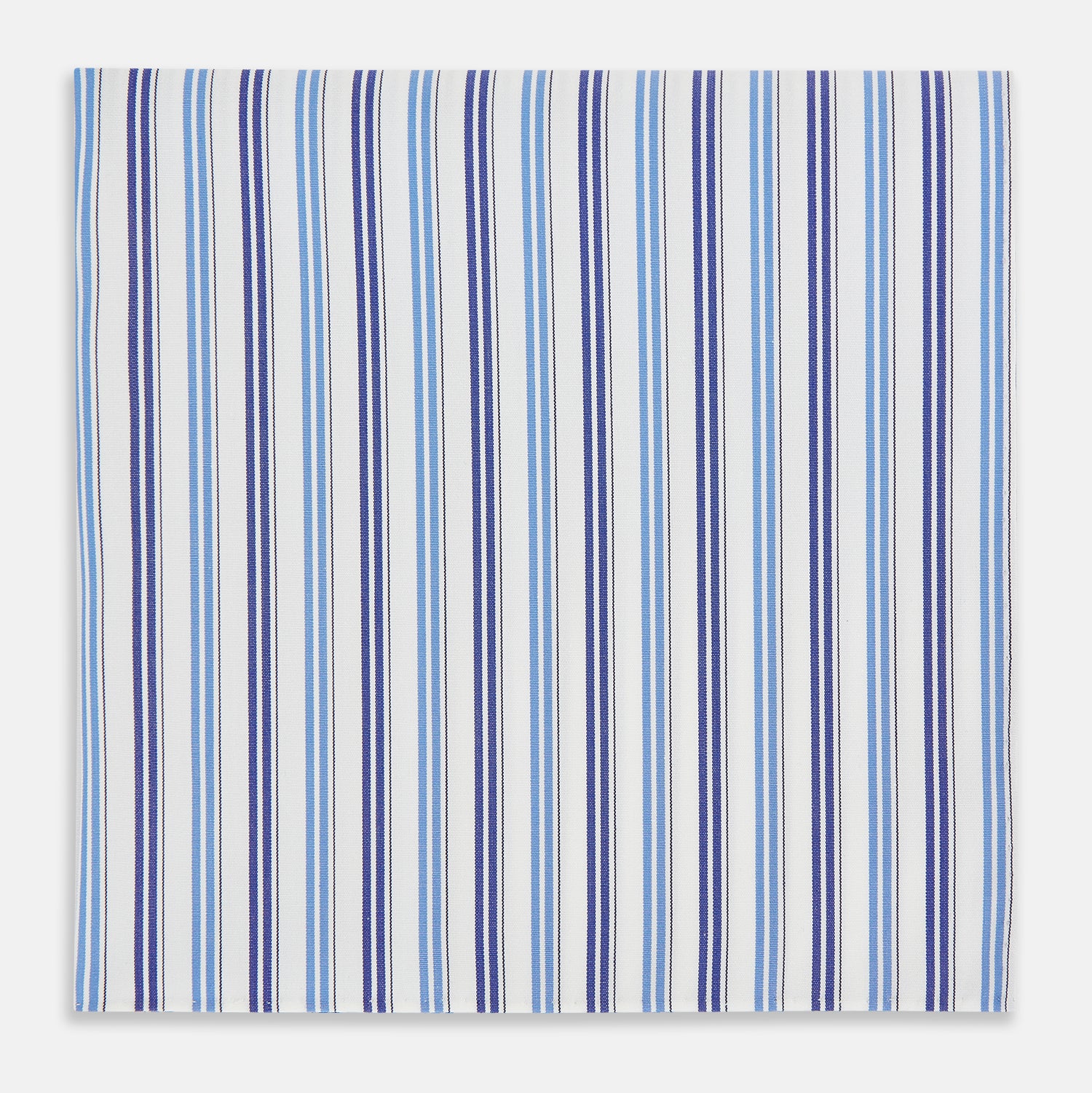 View 1 of product Blue and Navy Multi Stripe Hand-Rolled Handkerchief