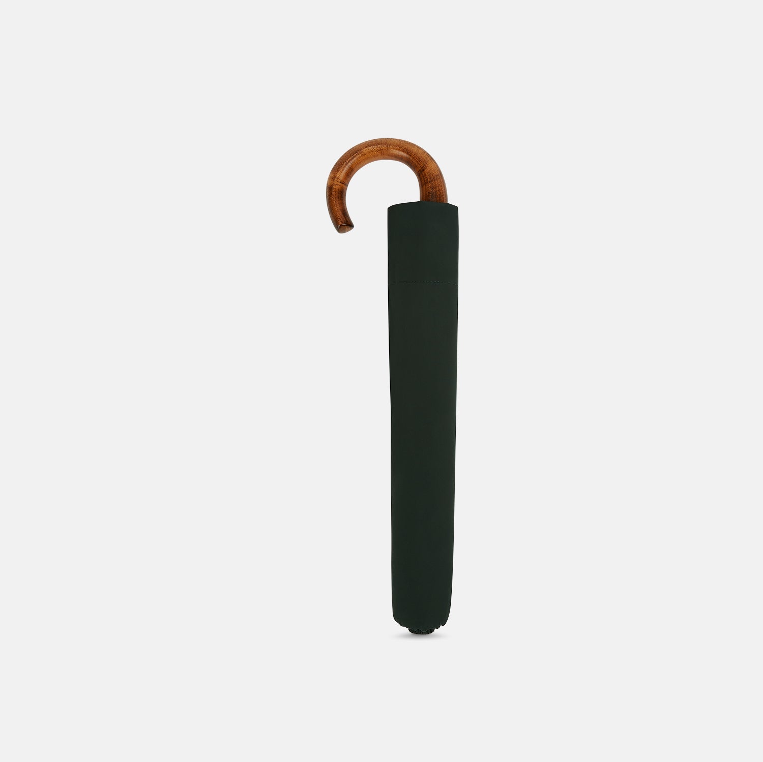 View 2 of product Forest Green Telescopic Umbrella with Brown Maple Crook Handle