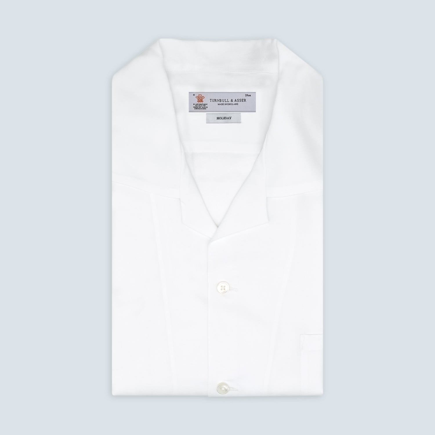 View 1 of product White Lyocell Hampton Open Collar Shirt