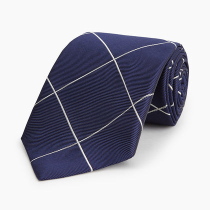 WINDOW PANE NAVY WHITE TIE Image 4