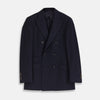 View 1 of product Navy Wool Pinstripe Double-Breasted Jacket