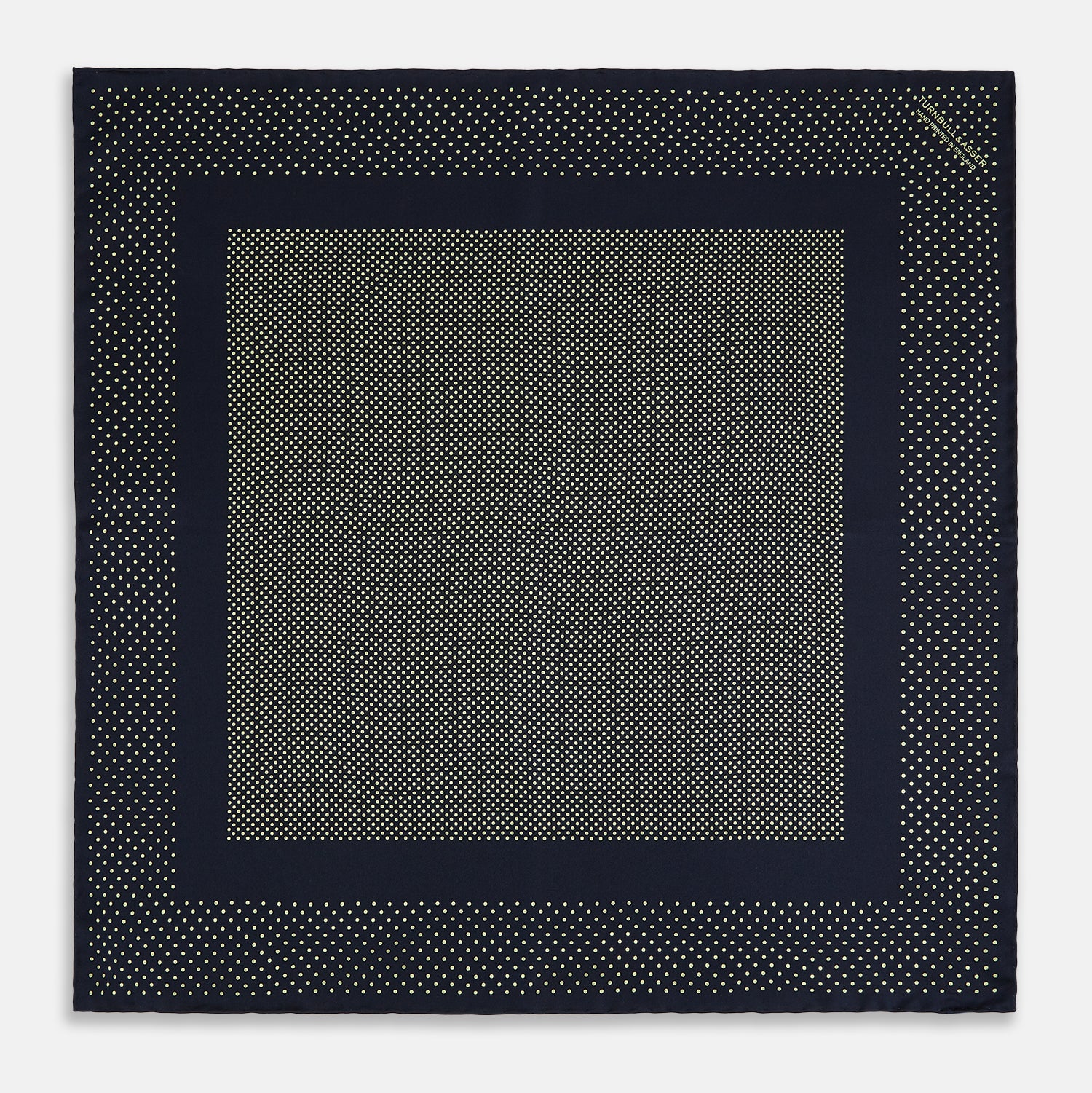View 4 of product Navy and Gold Silk Pocket Square