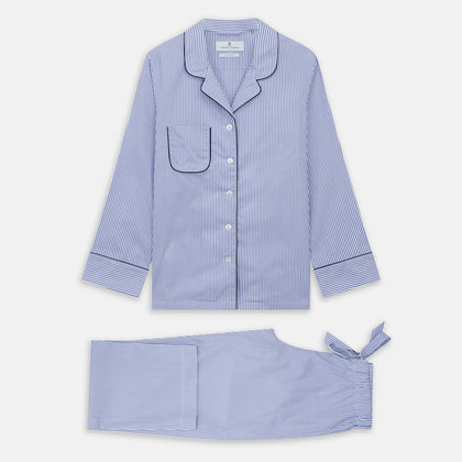 Women's Harriet Blue Bengal Stripe Pyjama Set