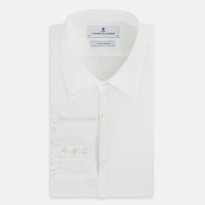 PLAIN WHITE WESTMINSTER SHIRT WITH TURNBULL COLLAR AND 3- BUTTON CUFFS Image 4