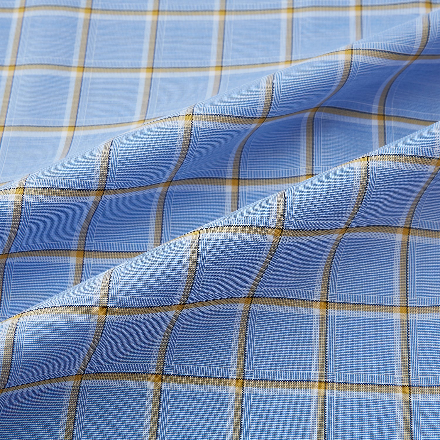 View 6 of product Blue and Yellow Windowpane Mayfair Shirt