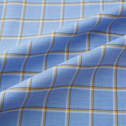Blue and Yellow Windowpane Mayfair Shirt Image 5