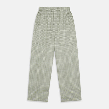 Green Check Modern Cotton Pyjama Set Image 4