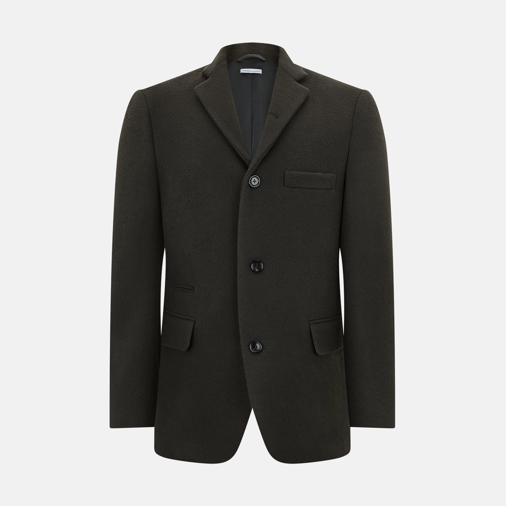 Olive Brown  Apsley Single-Breasted Caban Coat