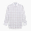 View 1 of product Purple Multi Plaid Check Shirt with Contrast Collar and Double Cuffs