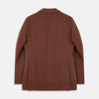 Red Lambswool Herringbone Bern Blazer Image 4