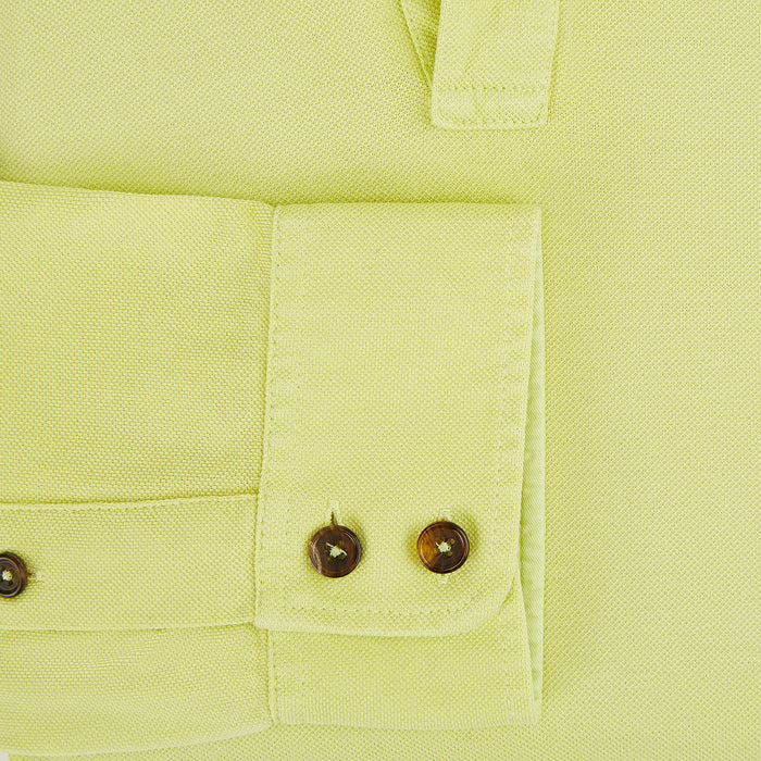 Lime Green Rugby Polo Shirt Image 3