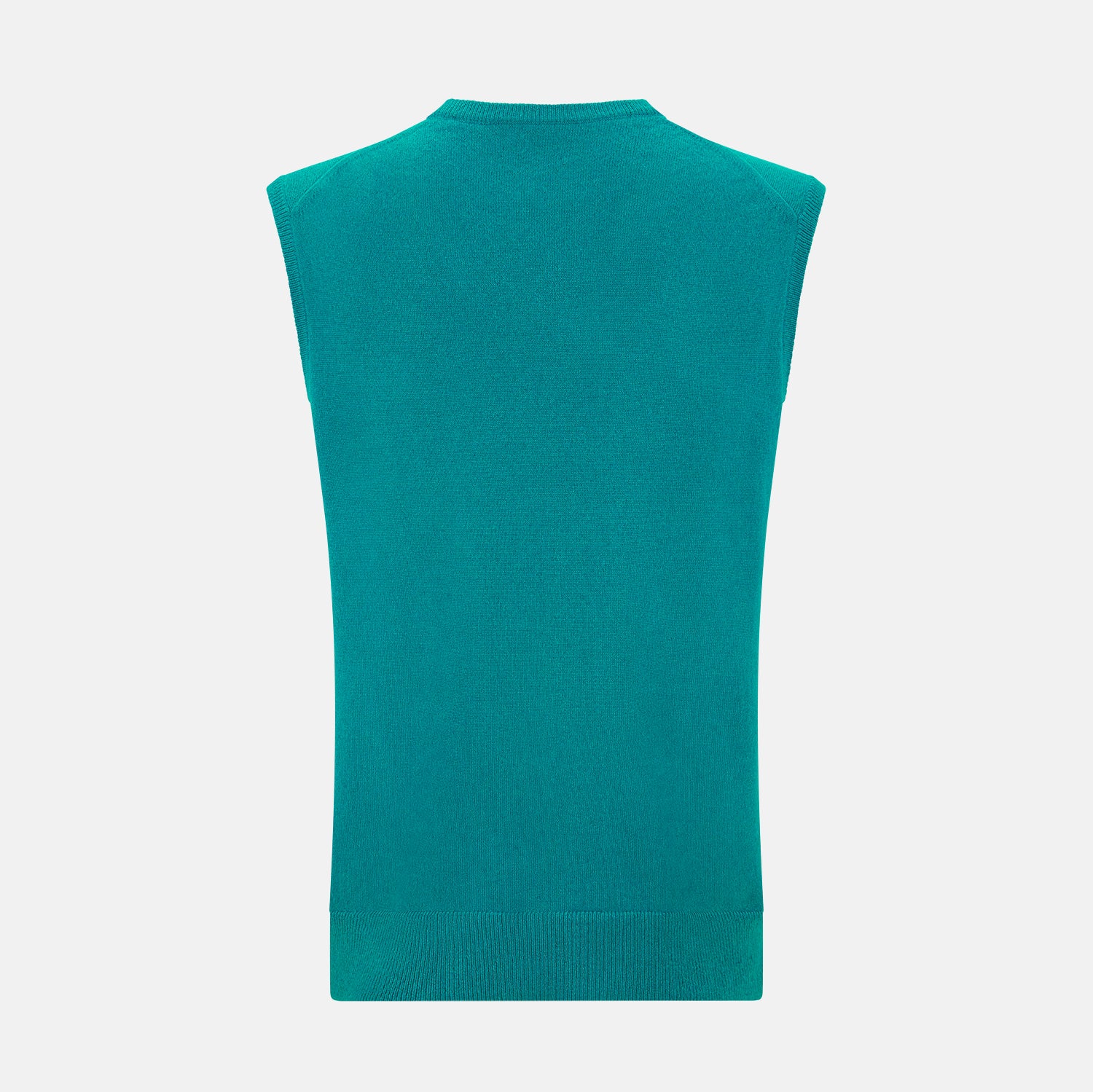 View 3 of product Turquoise Cashmere V-Neck Vest