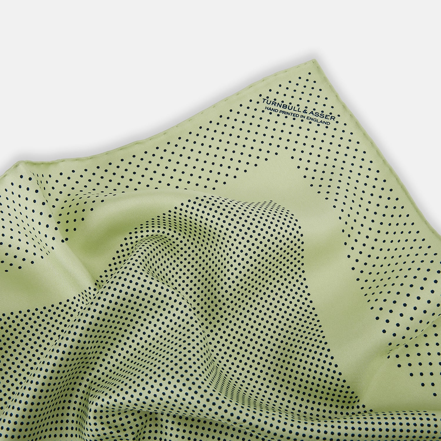 View 2 of product Melon Green Dot Silk Pocket Square
