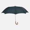 View 1 of product Black Watch Tartan Telescopic Umbrella with Whangee Crook Handle