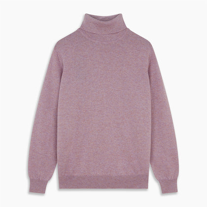 Lilac Heather Aubrey Cashmere Roll Neck Jumper Image 3
