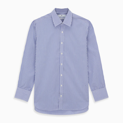 Blue Bengal Stripe Shirt with T&A Collar and 3-Button Cuffs Image 5
