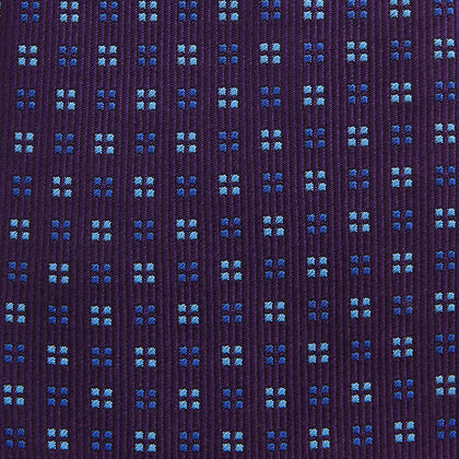 MINI SQUARE SPOT PLUM BLUE TIE Image 2