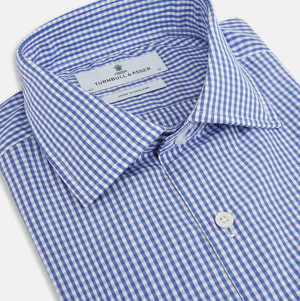 Blue Grid Check Belgravia Shirt