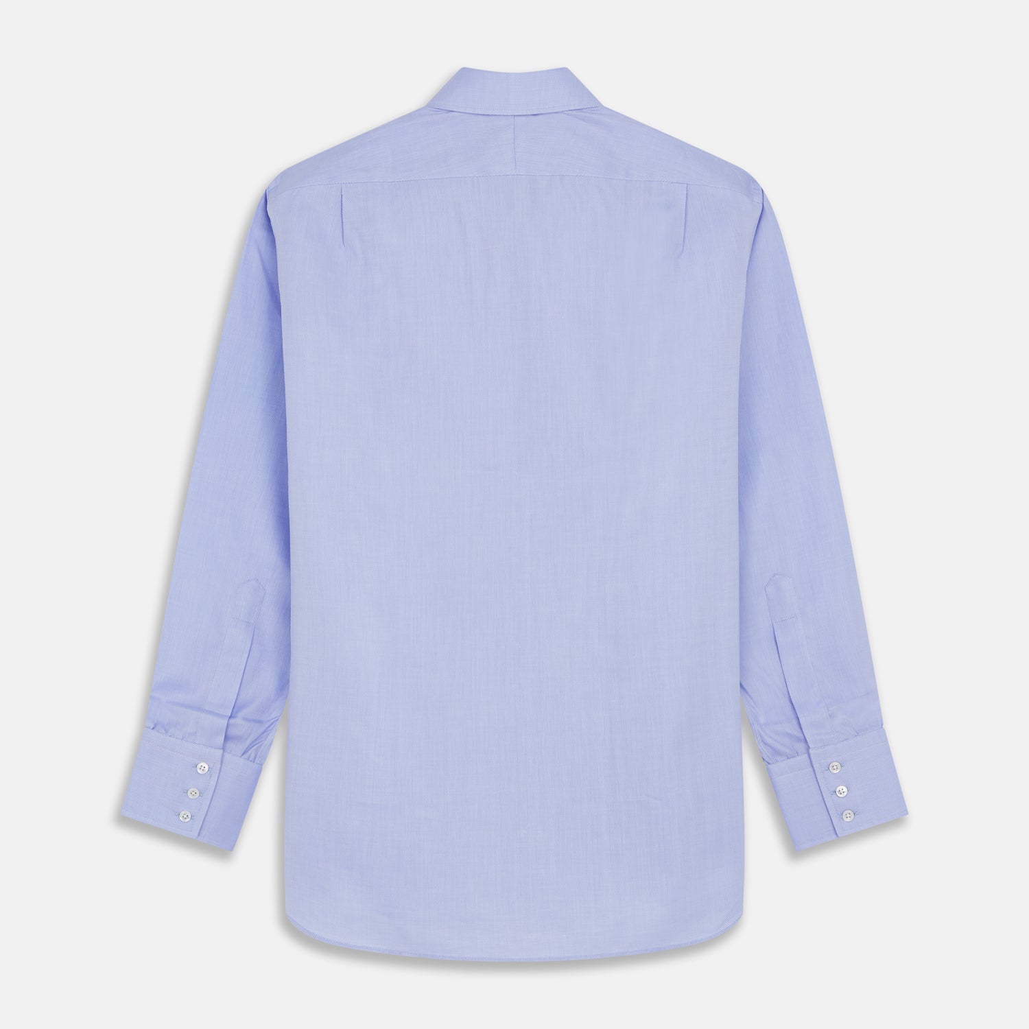 View 5 of product Blue Herringbone Regular Fit Shirt With Kent Collar