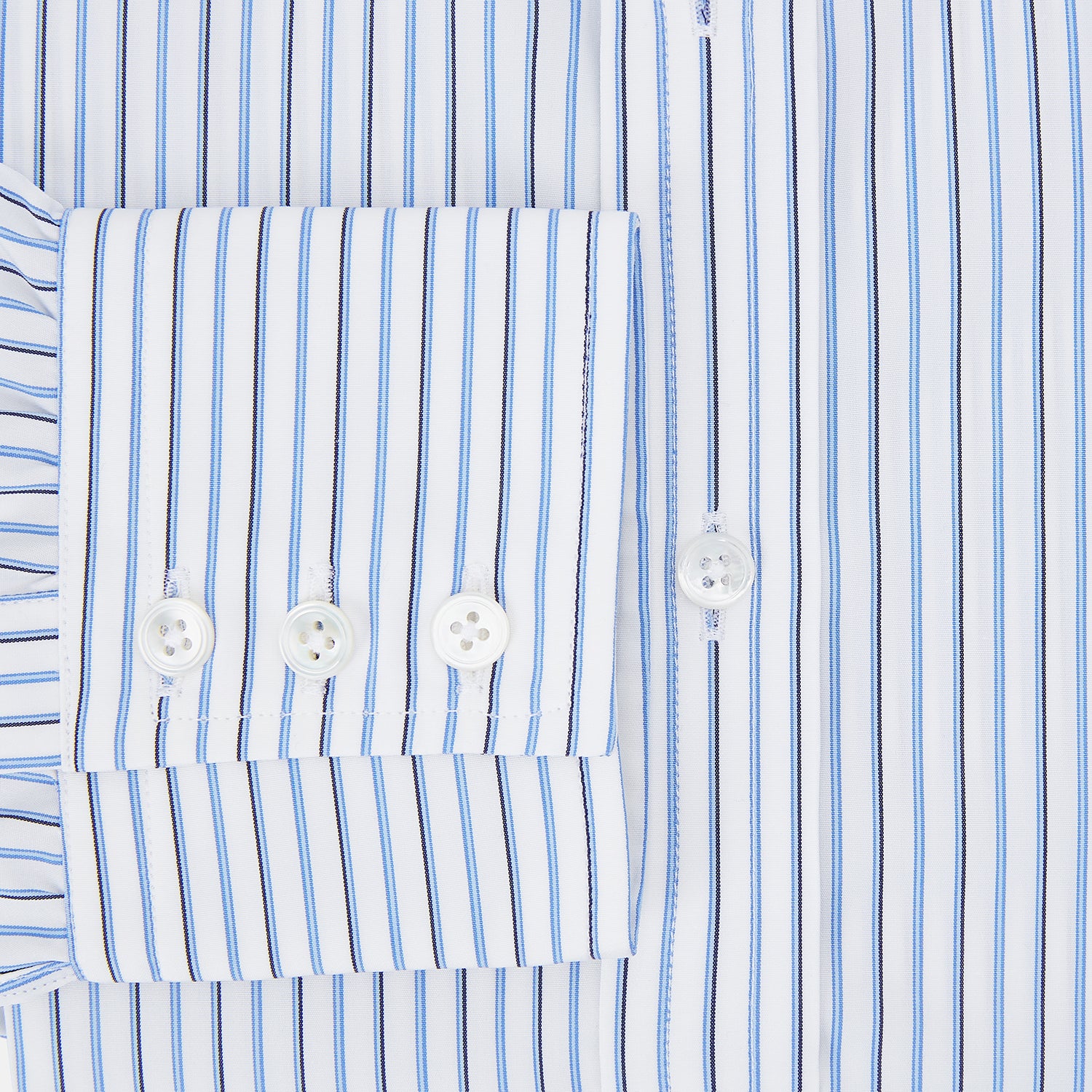 View 4 of product Blue and Navy Double Stripe Mayfair Shirt