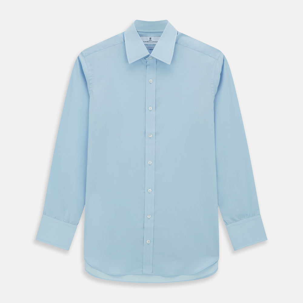 Light Blue Sea Island Quality Cotton Shirt with T&A Collar and 3-Butto – Turnbull & Asser US Light Blue Sea Island Quality Cotton Shirt with T&A Collar and 3-Butto – Turnbull & Asser US