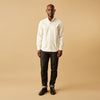 View 2 of product Cream Weekend Fit Hayne Shirt With Dorset Collar And 1-Button Cuffs