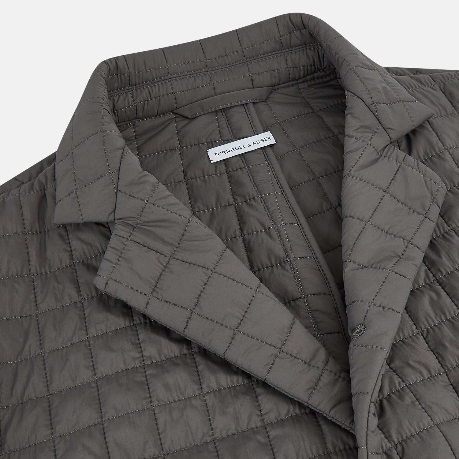 View 2 of product Fulham Shadow Grey Single-Breasted Quilted Blazer