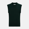 View 1 of product Forest Green Fine Merino V-Neck Vest
