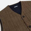 View 2 of product Pine Cone Quilted Linen Herringbone Waistcoat