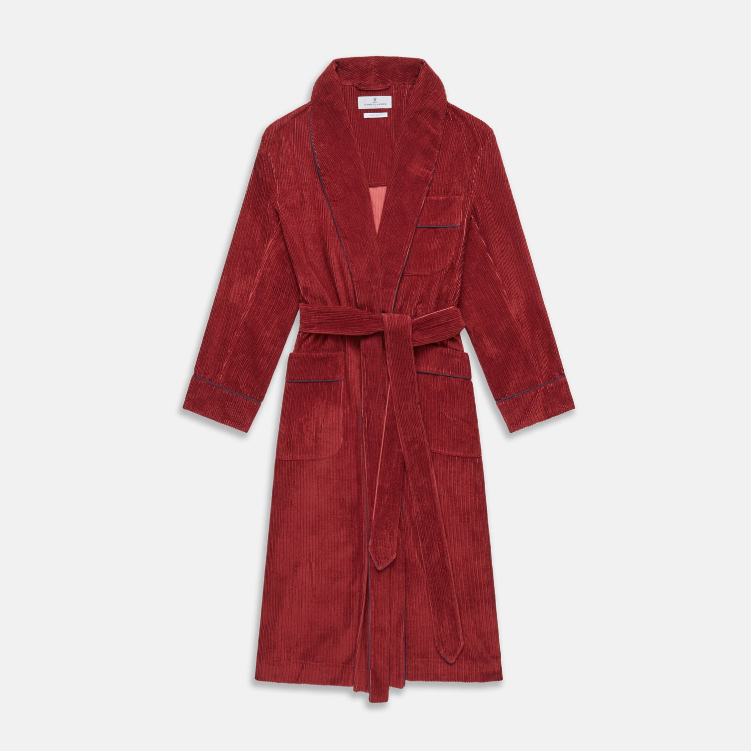 View 1 of product Burgundy Linen & Cotton Cord Gown