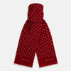 View 1 of product Burgundy and White Spotted Silk Scarf