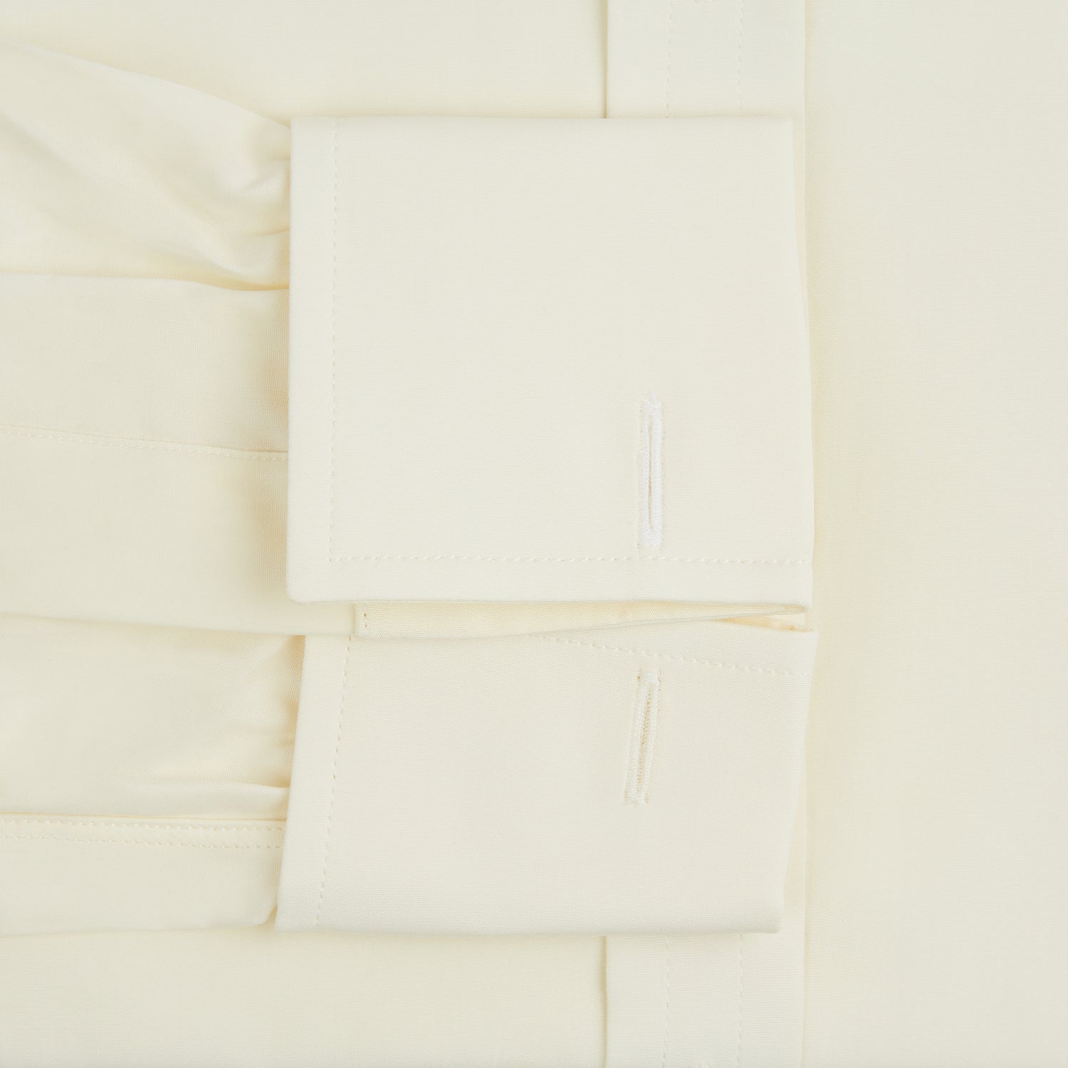 View 3 of product Cream Cotton Shirt with T&A Collar and Double Cuffs