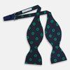 View 2 of product Navy and Green Motif Silk Bow Tie