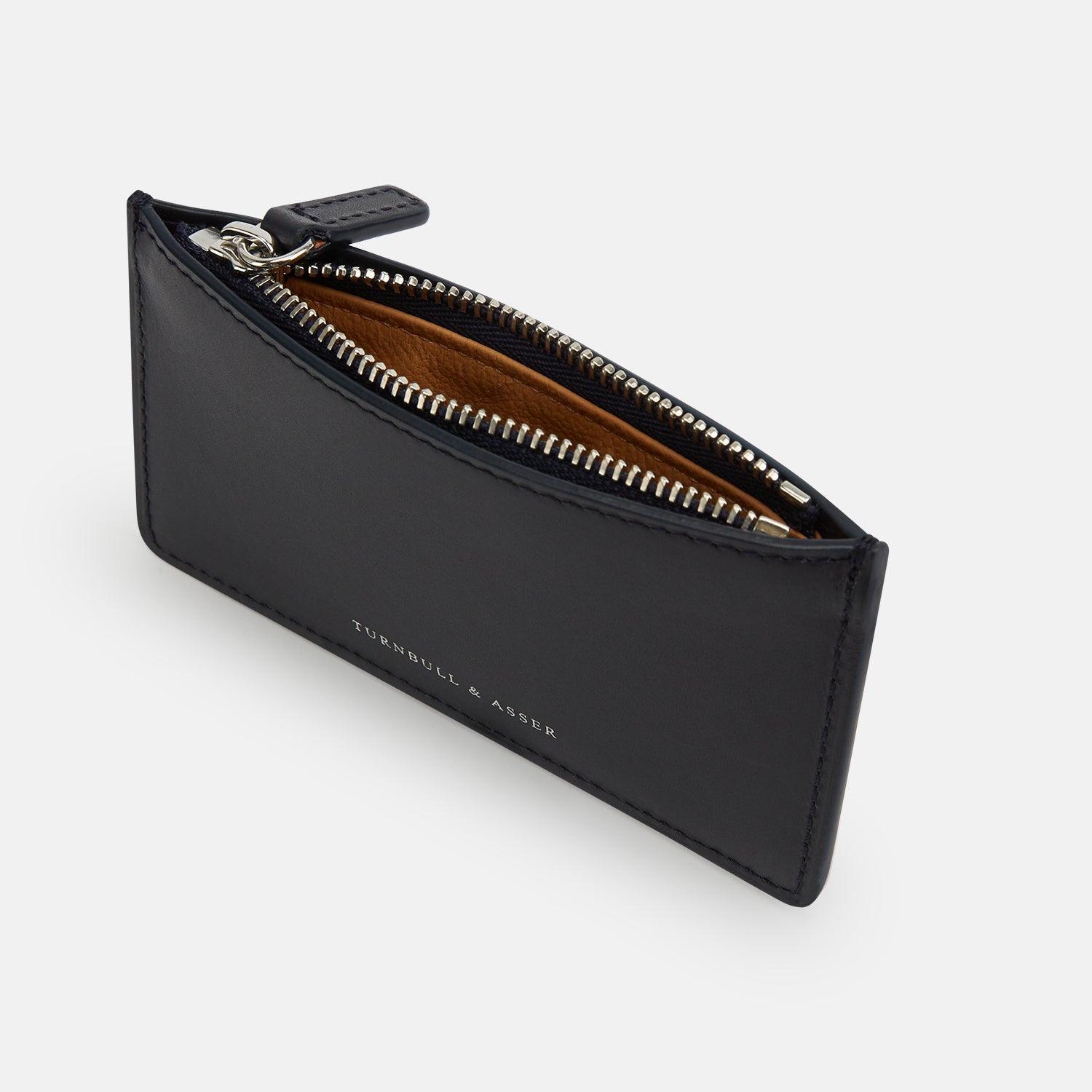 View 2 of product Navy Leather Zip Wallet