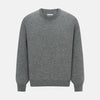 View 1 of product Grey Melange Cashmere Round Neck Jumper
